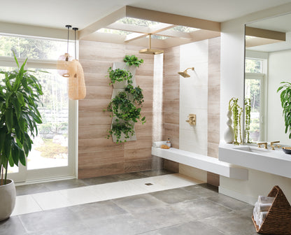 Brizo T75606 GL installed setting; handles, rough-in and other fixtures sold separately