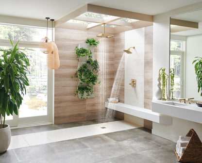 Brizo T75606 GL installed setting; handles, rough-in and other fixtures sold separately