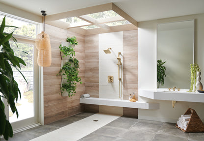 Brizo T75606 GL installed setting; handles, rough-in and other fixtures sold separately