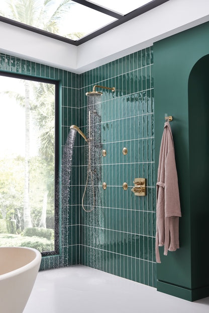 Brizo T75606 GL installed setting; handles, rough-in and other fixtures sold separately