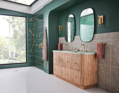 Brizo T75606 GL installed setting; handles, rough-in and other fixtures sold separately