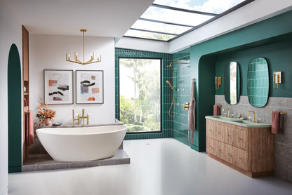 Brizo T75606 GL installed setting; handles, rough-in and other fixtures sold separately