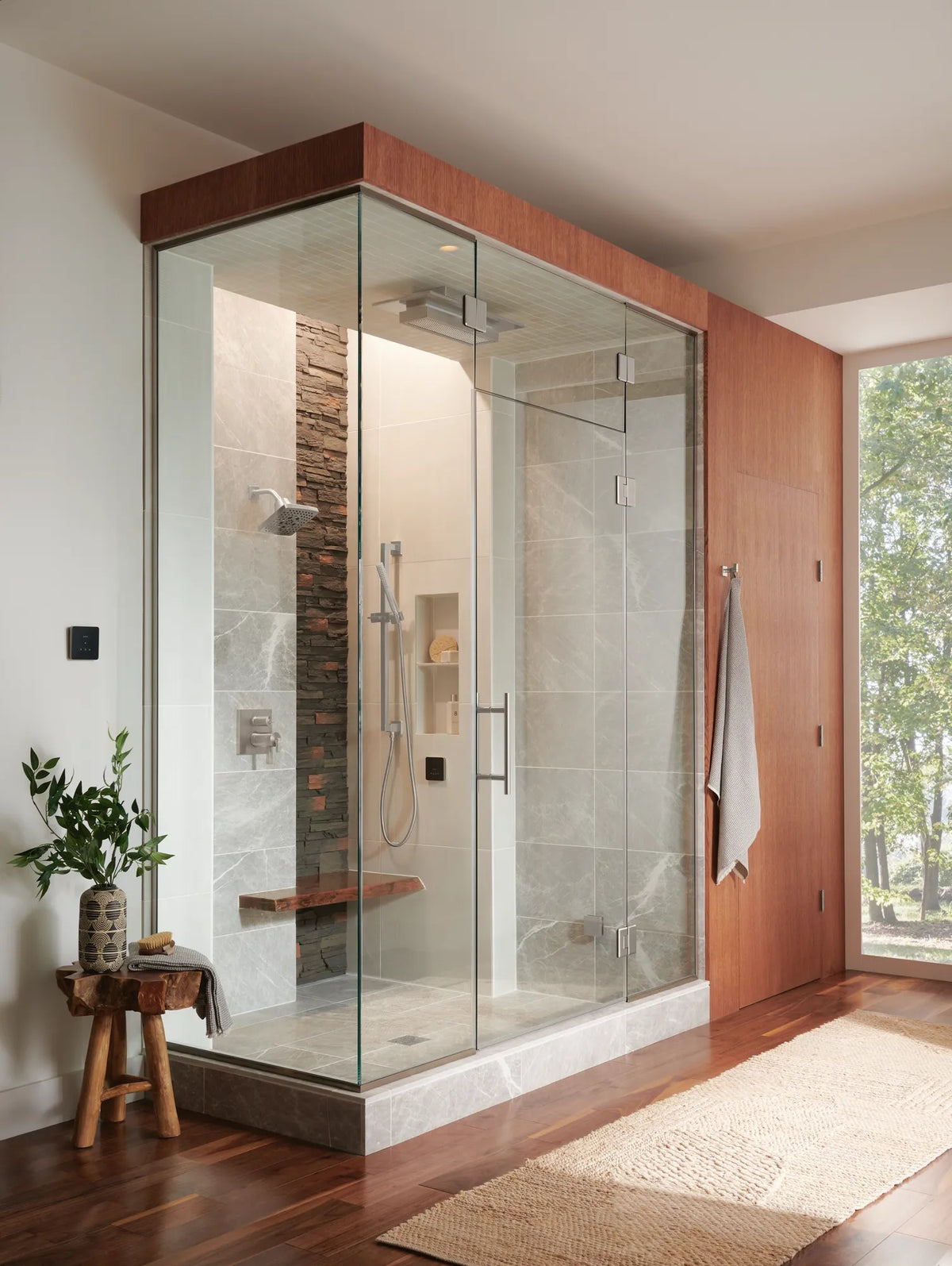Brizo T75622 NK installed setting; handles, rough-in and other fixtures sold separately