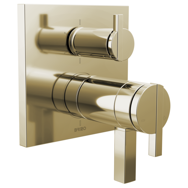 Brizo T75622 PN trim shown with HW7522 handles; handles and rough-in sold separately