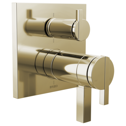 Brizo T75622 PN trim shown with HW7522 handles; handles and rough-in sold separately