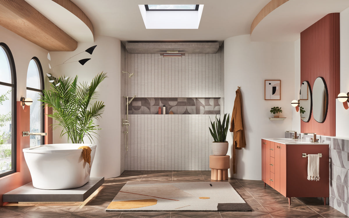 Brizo T75622 PN installed setting; handles, rough-in and other fixtures sold separately