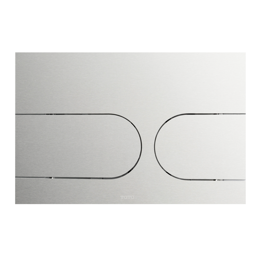 TOTO Wall Round Push Plate - Dual Button -  Brushed Stainless Steel