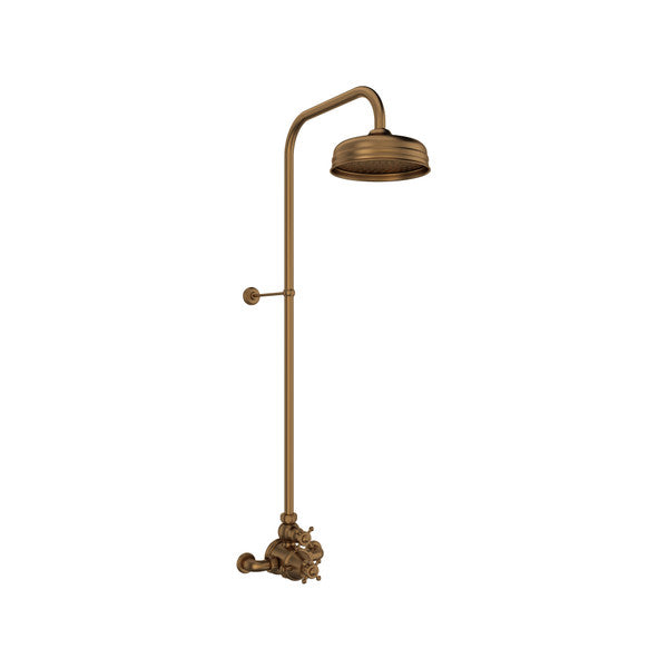 Perrin & Rowe Georgian Era 3/4" Exposed Wall Mount Thermostatic Shower System, Cross Handles - U.GA19W2X