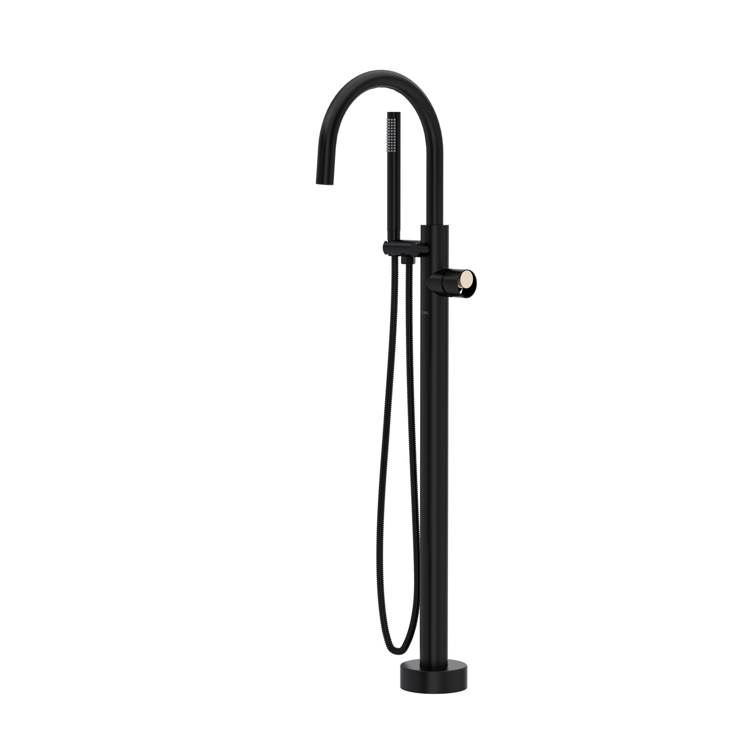 Rohl Eclissi Single Hole Floor Mount Tub Filler Trim With C-Spout - TEC06HF1IW