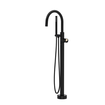 Rohl Eclissi Single Hole Floor Mount Tub Filler Trim With C-Spout - TEC06HF1IW