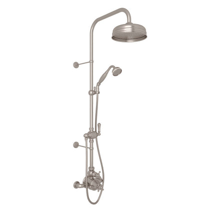 Perrin & Rowe Georgian Era 3/4" Exposed Wall Mount Thermostatic Shower System, Cross Handles - U.KIT61NX