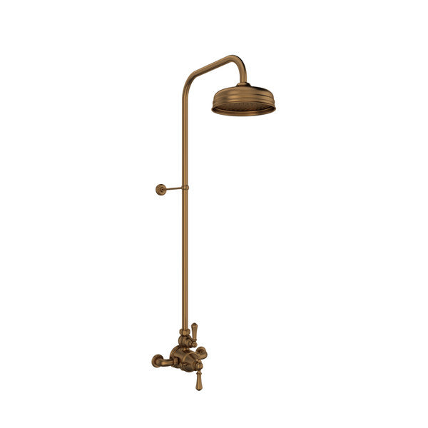 Perrin & Rowe Georgian Era 3/4" Exposed Wall Mount Thermostatic Shower System, Lever Handles - U.GA19W2LS