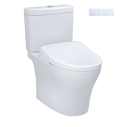 TOTO Aquia IV Washlet+ S7 Two-Piece Toilet 1.28/0.9 GPF - Universal Height