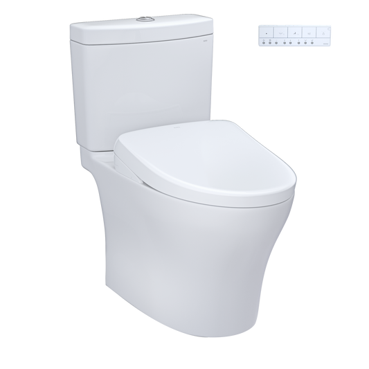 TOTO Aquia IV Washlet+ S7 Two-Piece Toilet 1.28/0.9 GPF - Universal Height