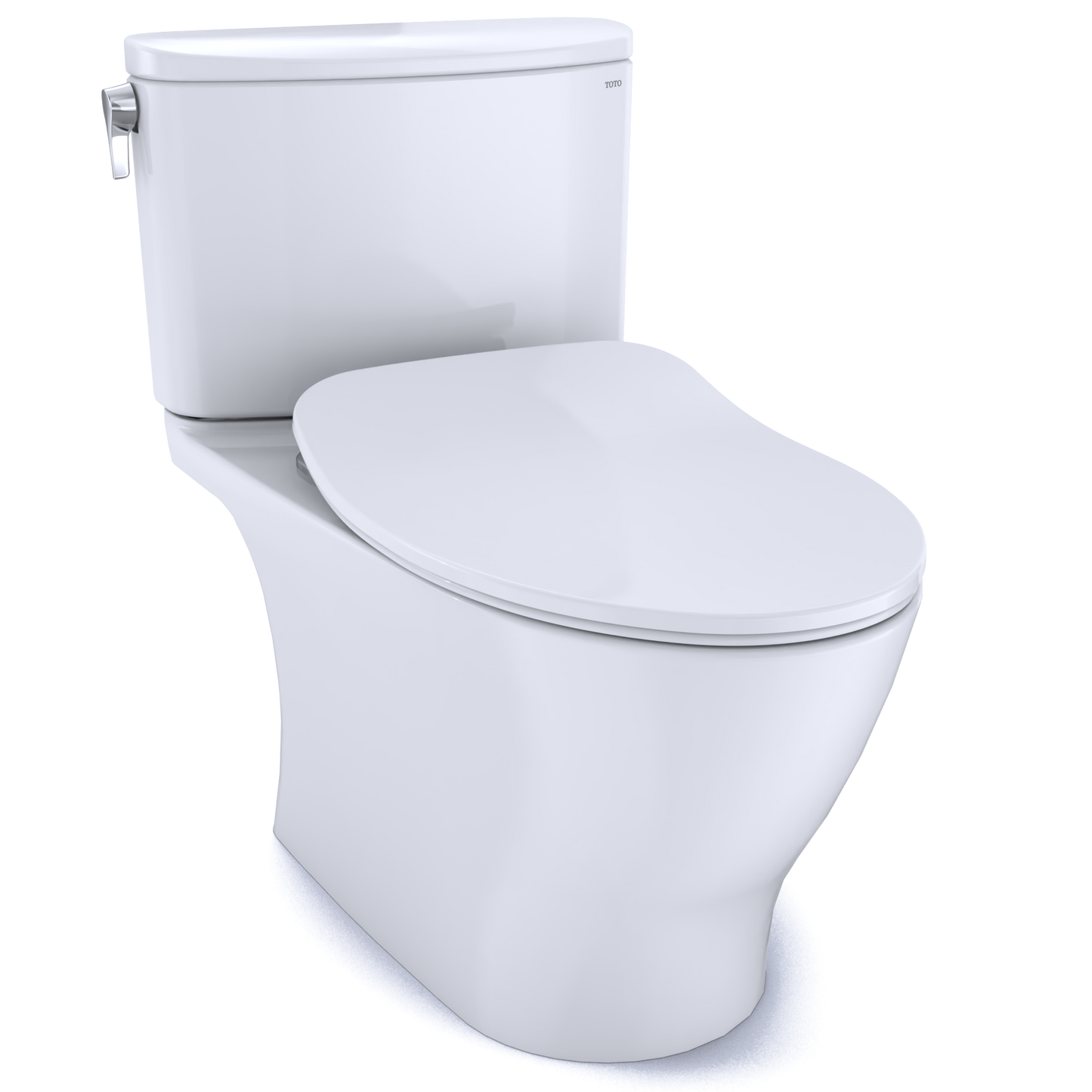 TOTO Nexus Elongated Two-Piece Toilet, 1.28 GPF Universal Height, Washlet+ Connection, Slim Seat