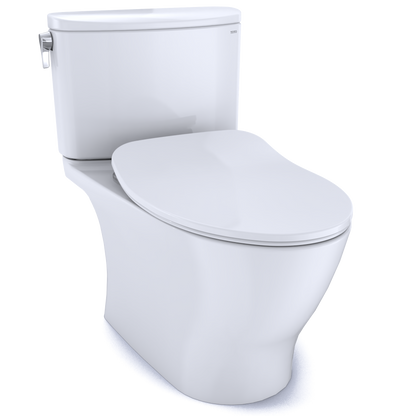 TOTO Nexus Elongated Two-Piece Toilet, 1.28 GPF Universal Height, Washlet+ Connection, Slim Seat