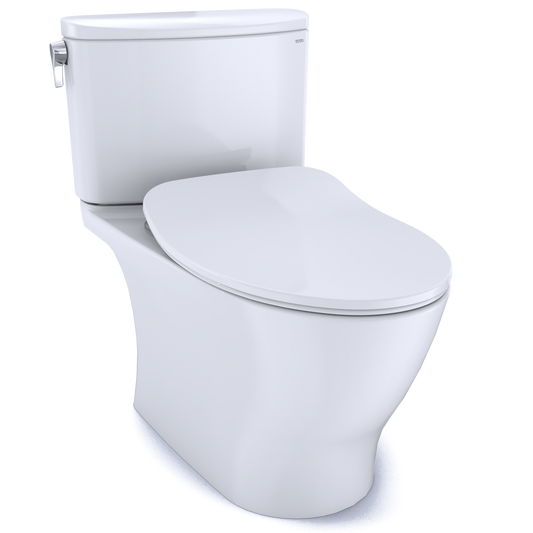 TOTO Nexus 1G Elongated Two-Piece Toilet, 1.0 GPF Universal Height, Washlet+ Connection, Slim Seat