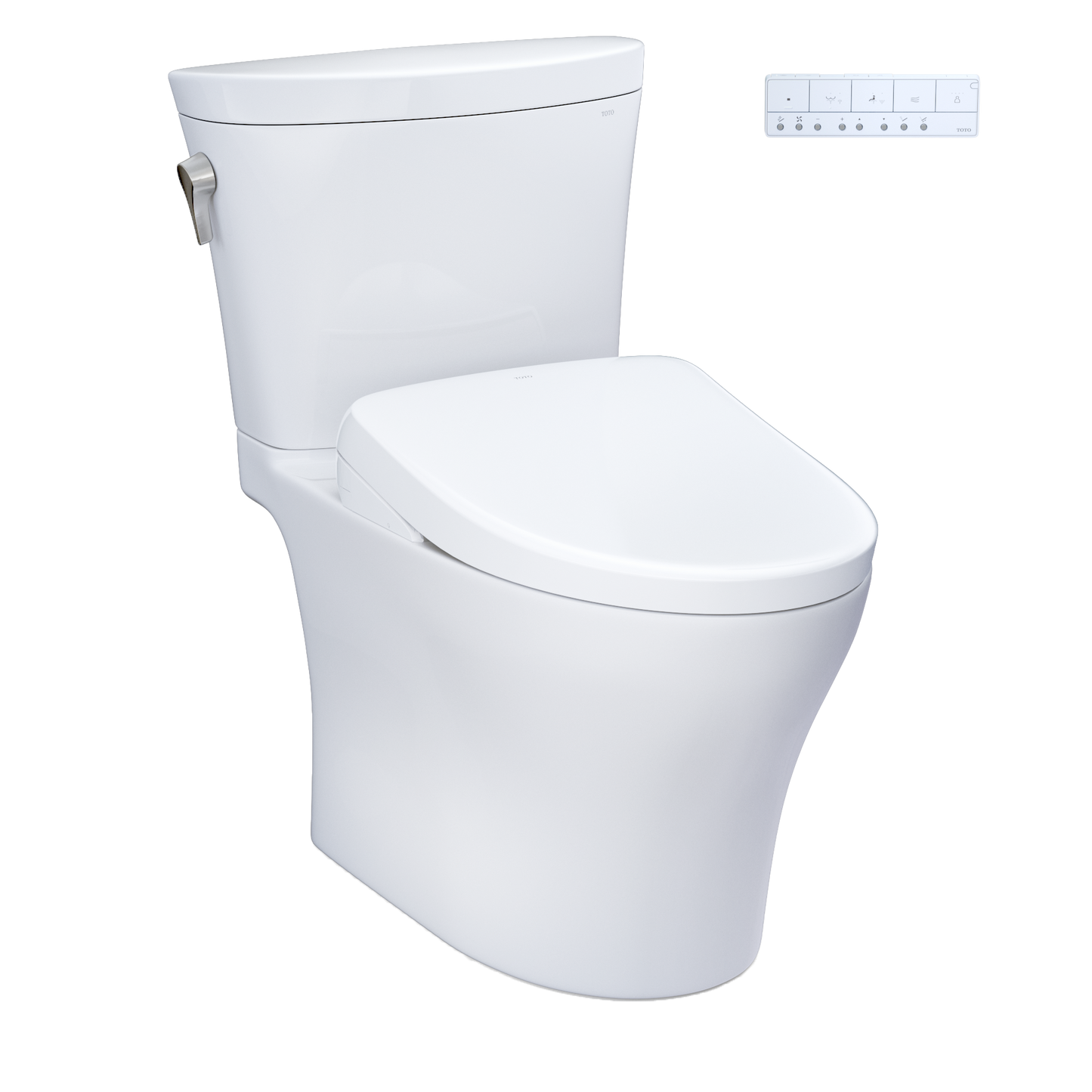 TOTO Aquia IV Arc Washlet+ S7A Two-Piece Toilet 1.28/0.9 GPF - Universal Height