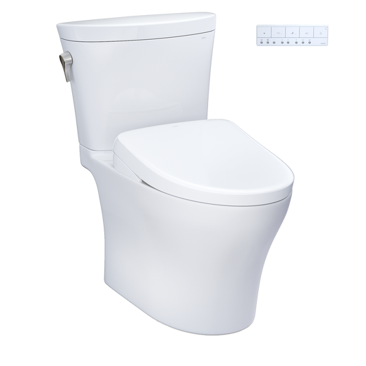 TOTO Aquia IV Arc Washlet+ S7 Two-Piece Toilet 1.28/0.9 GPF - Universal Height