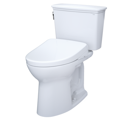 TOTO Drake Transitional Washlet+ S7A Two-Piece Toilet 1.28 GPF Universal Height with 10" Rough-In