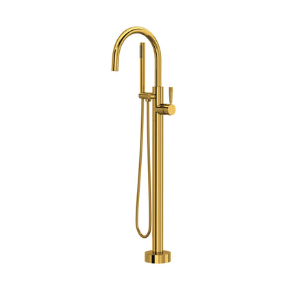 Rohl Graceline Knurled Single Hole Floor Mount Tub Filler Trim - TMB06HF1LM
