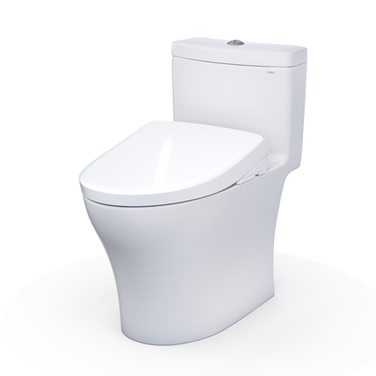 TOTO Aquia IV Washlet+ S7A One-Piece Toilet, 1.28/0.9 GPF, Universal Height
