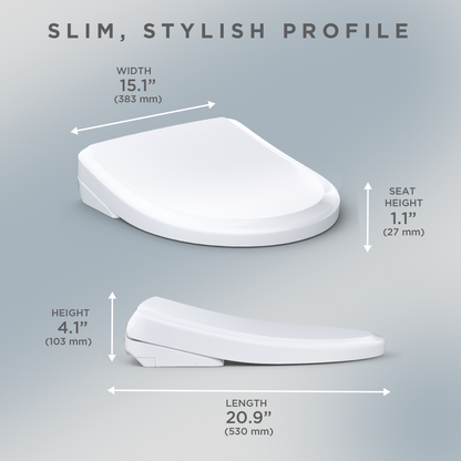 TOTO Washlet S7A - Classic - Elongated With Ewater+ Automatic Open/Close