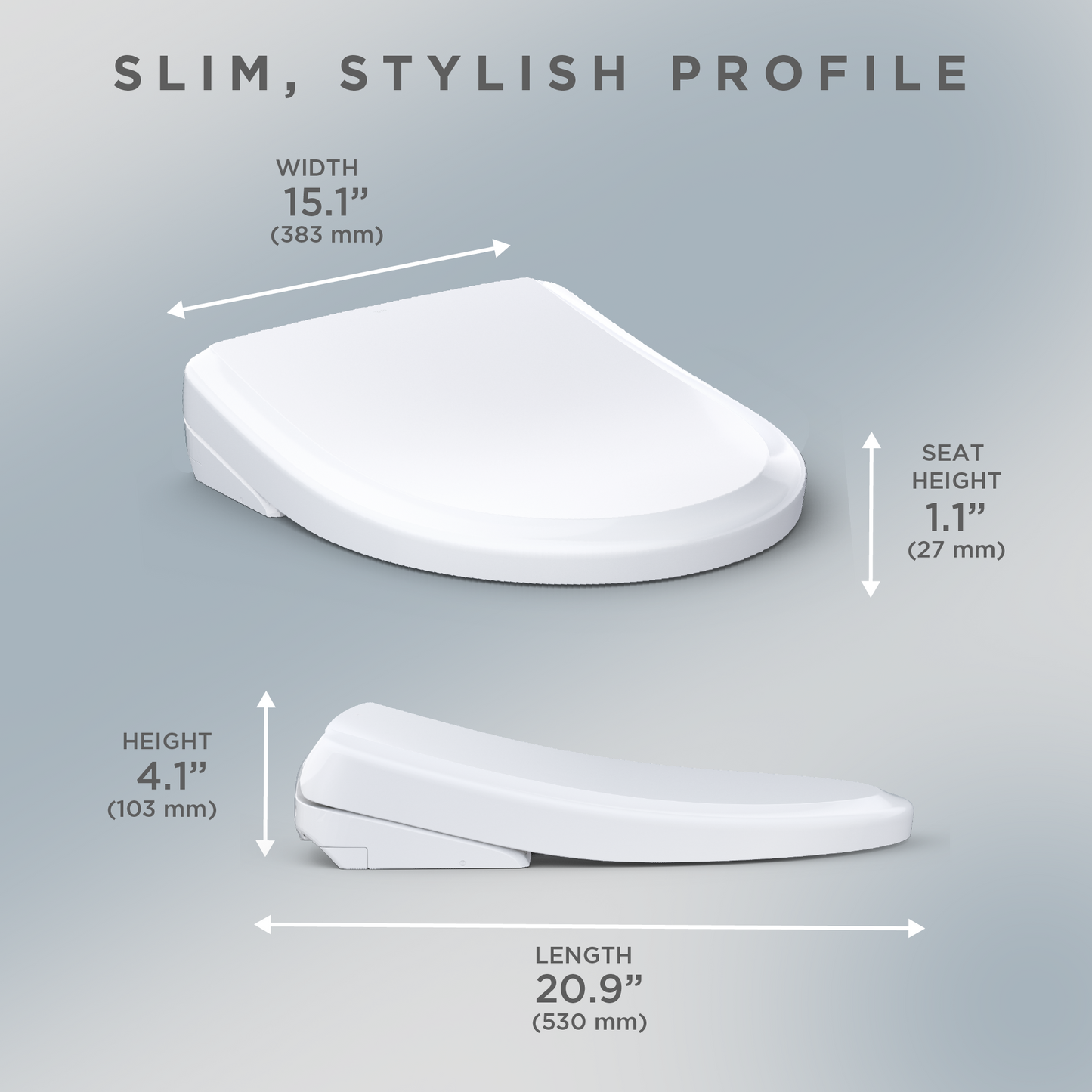 TOTO Washlet S7 - Classic - Elongated With Ewater+