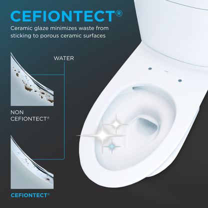 TOTO Aquia IV One-Piece Toilet Bowl Only 1.28/0.9 Gpf Elongated Universal Height Washlet+ Connection