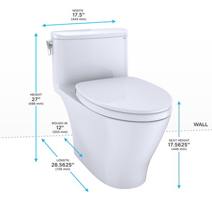 TOTO Nexus 1G Elongated One-Piece Toilet, Universal Height, Washlet+ Connection