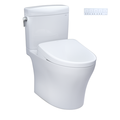 TOTO Aquia IV Cube Washlet+ S7A Two-Piece Toilet 1.28/0.9 GPF - Universal Height