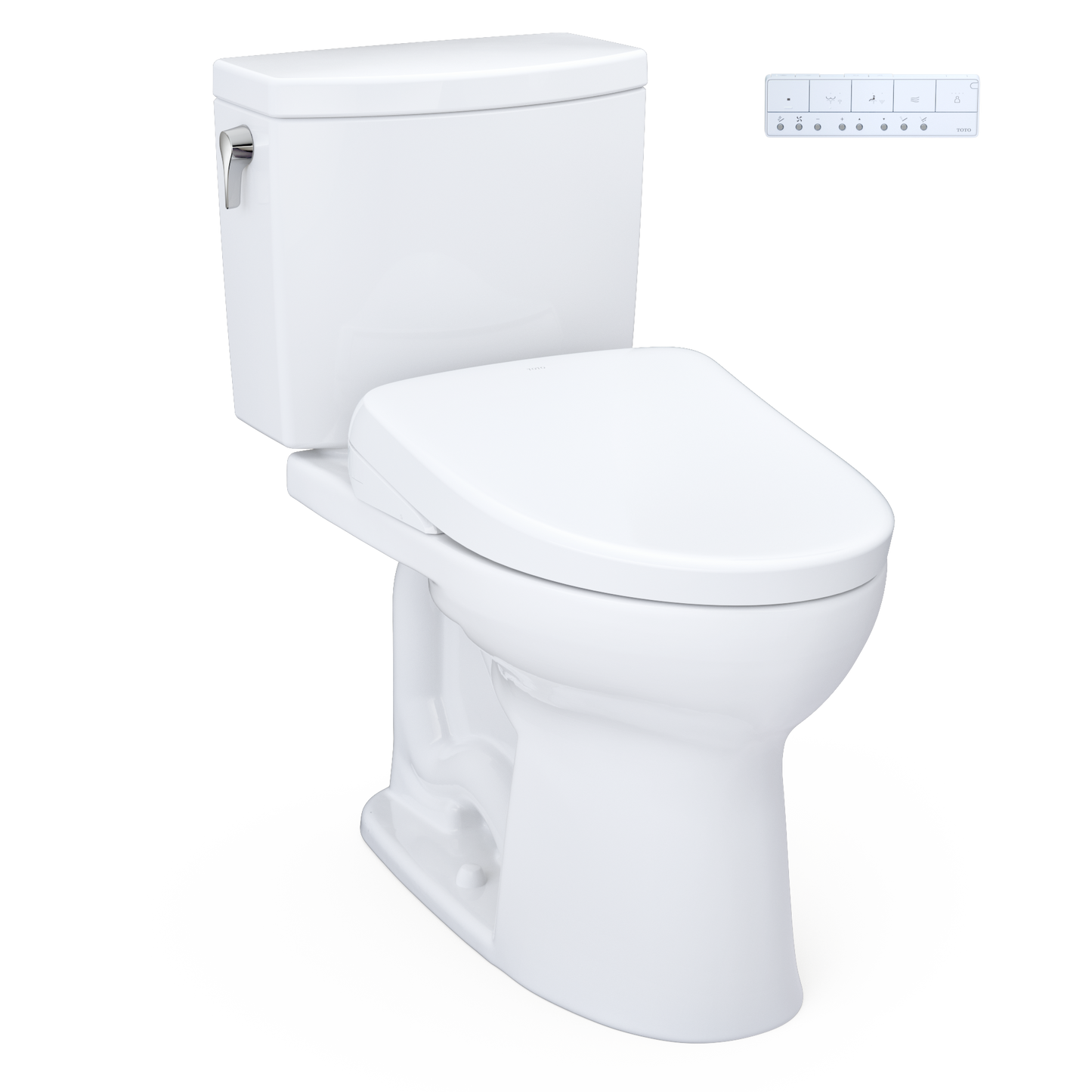 TOTO Drake II 1G Washlet+ S7 Two-Piece Toilet 1.28 GPF Universal Height