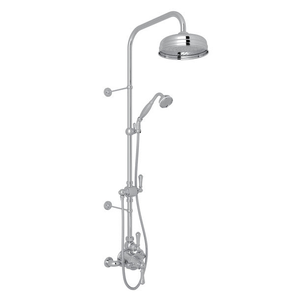Perrin & Rowe Georgian Era 3/4" Exposed Wall Mount Thermostatic Shower System, Lever Handles - U.KIT61NLS