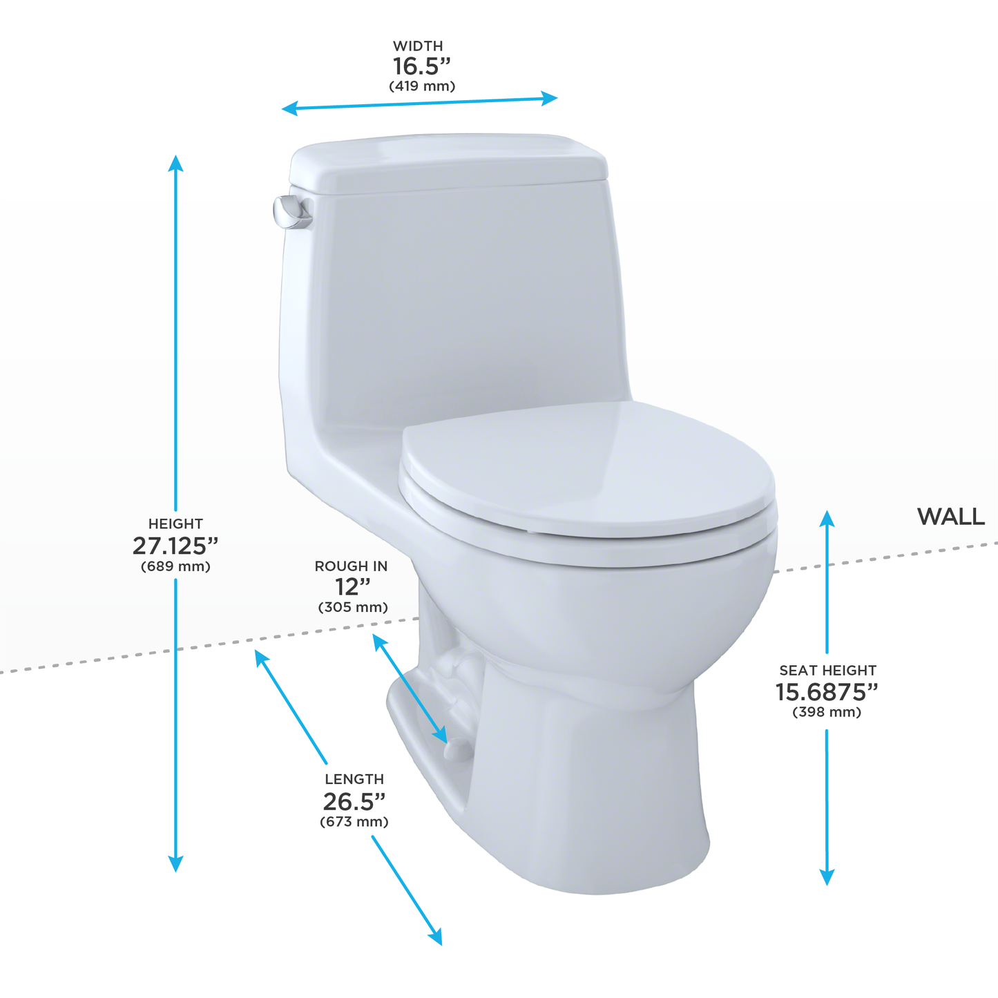 TOTO Ultimate Round One-Piece Toilet 1.6 GPF