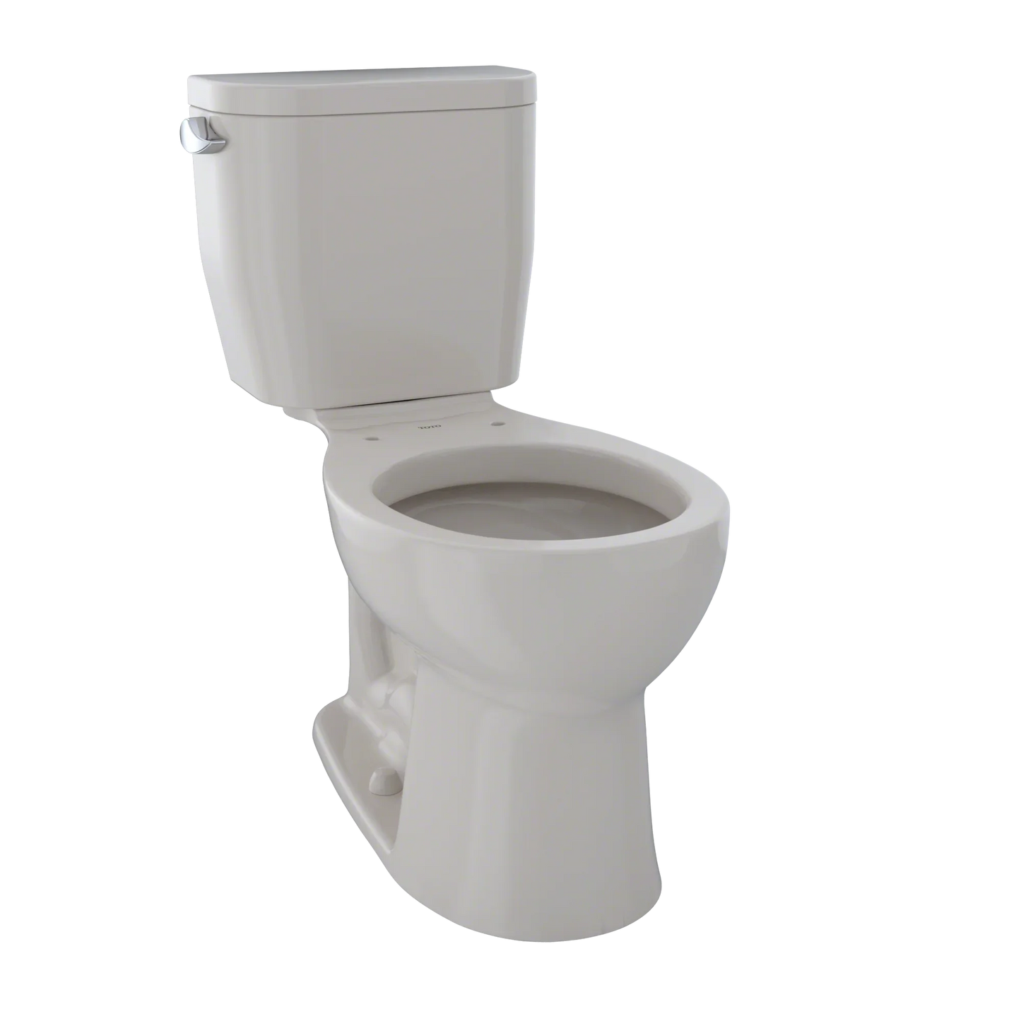 TOTO Entrada Two-piece Toilet 1.28 GPF Round Universal Height Less Seat Sedona Beige