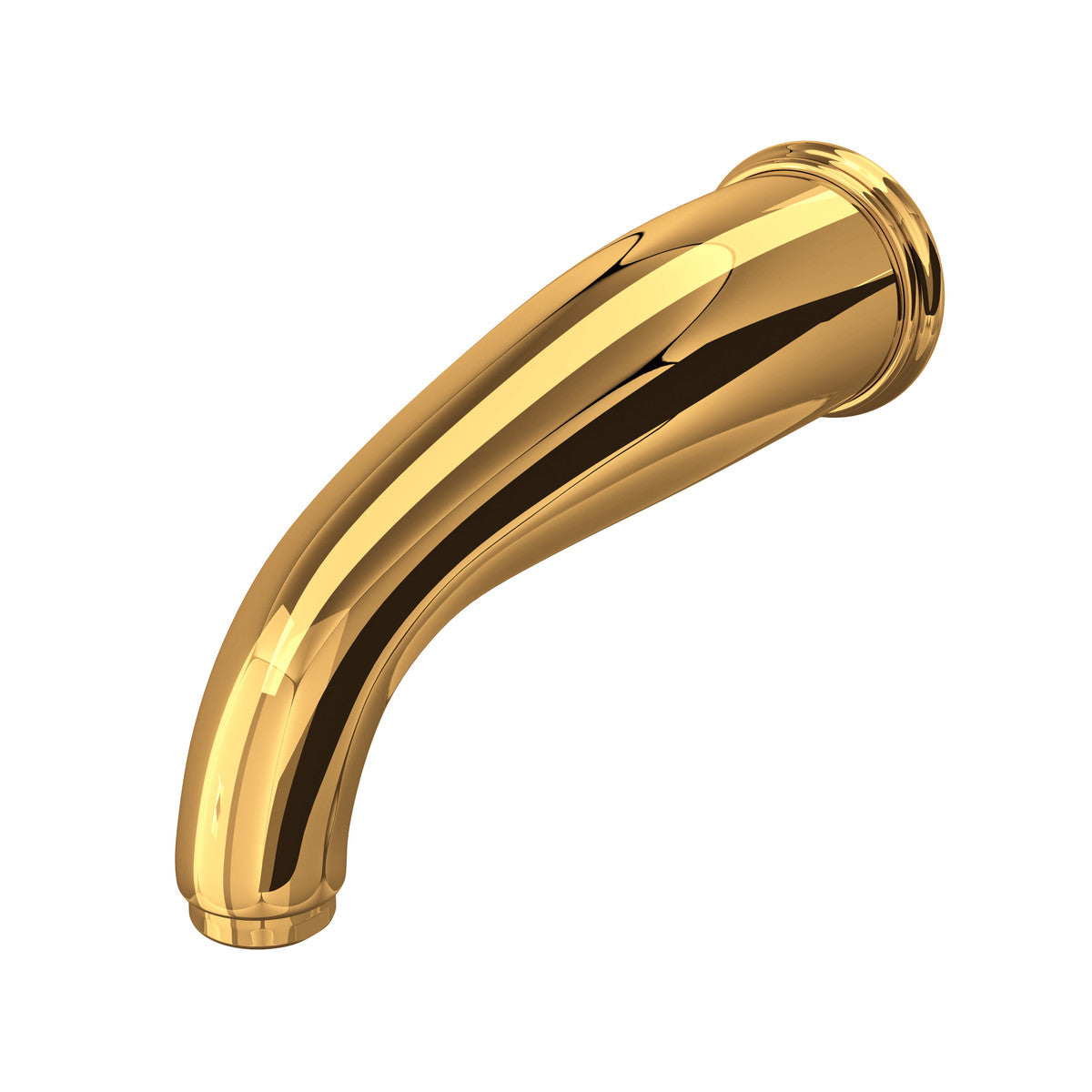 Perrin & Rowe Edwardian 8 1/4 Inch Wall Mount Bathtub Spout with C-Spout