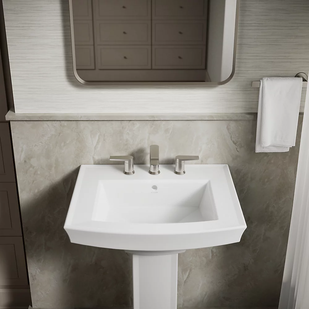 Kohler Archer 24" Rectangular Pedestal Bathroom Sink