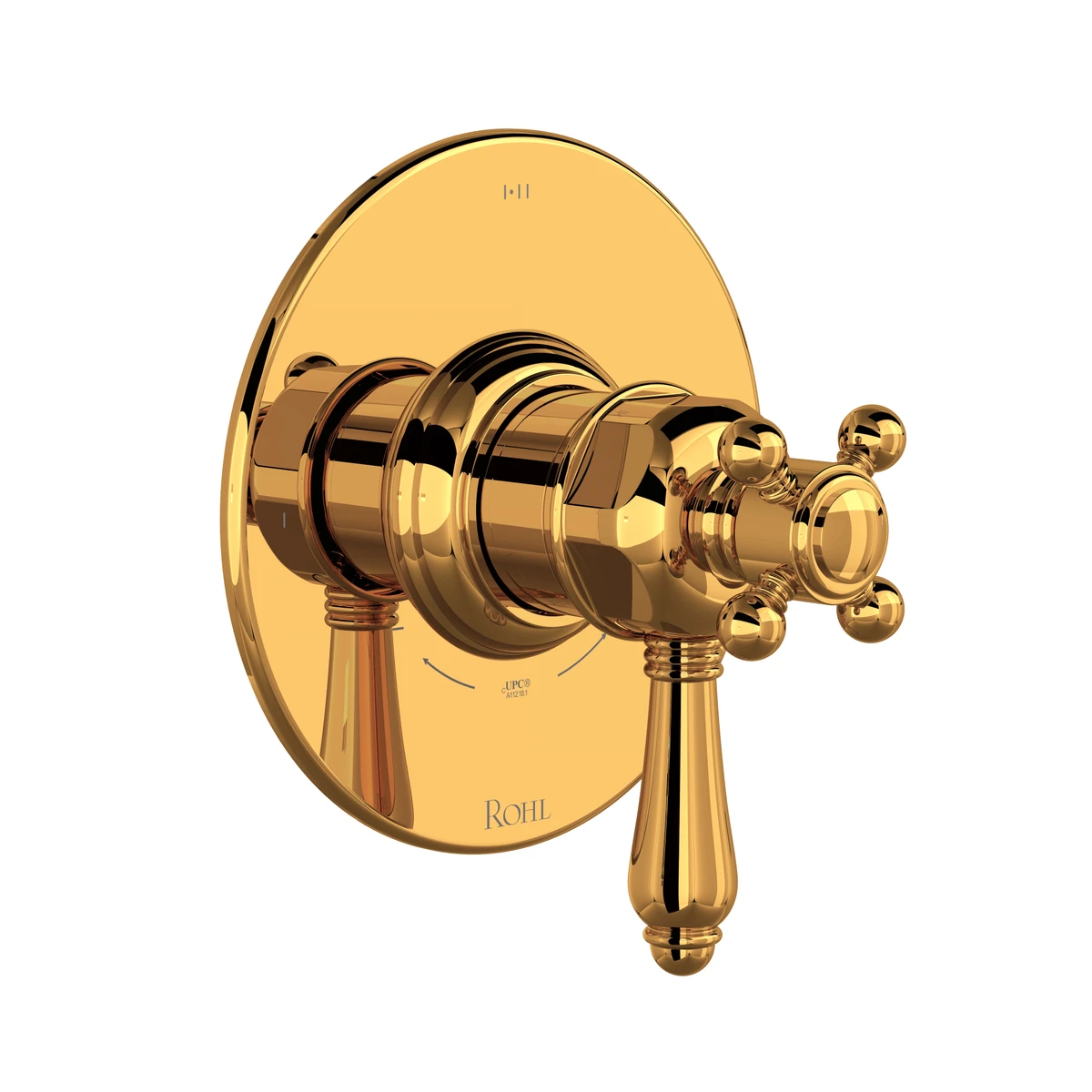 Rohl Acqui 1/2" Therm & Pressure Balance Trim With 3 Functions (Share), Lever Handle - TTD23W1LM