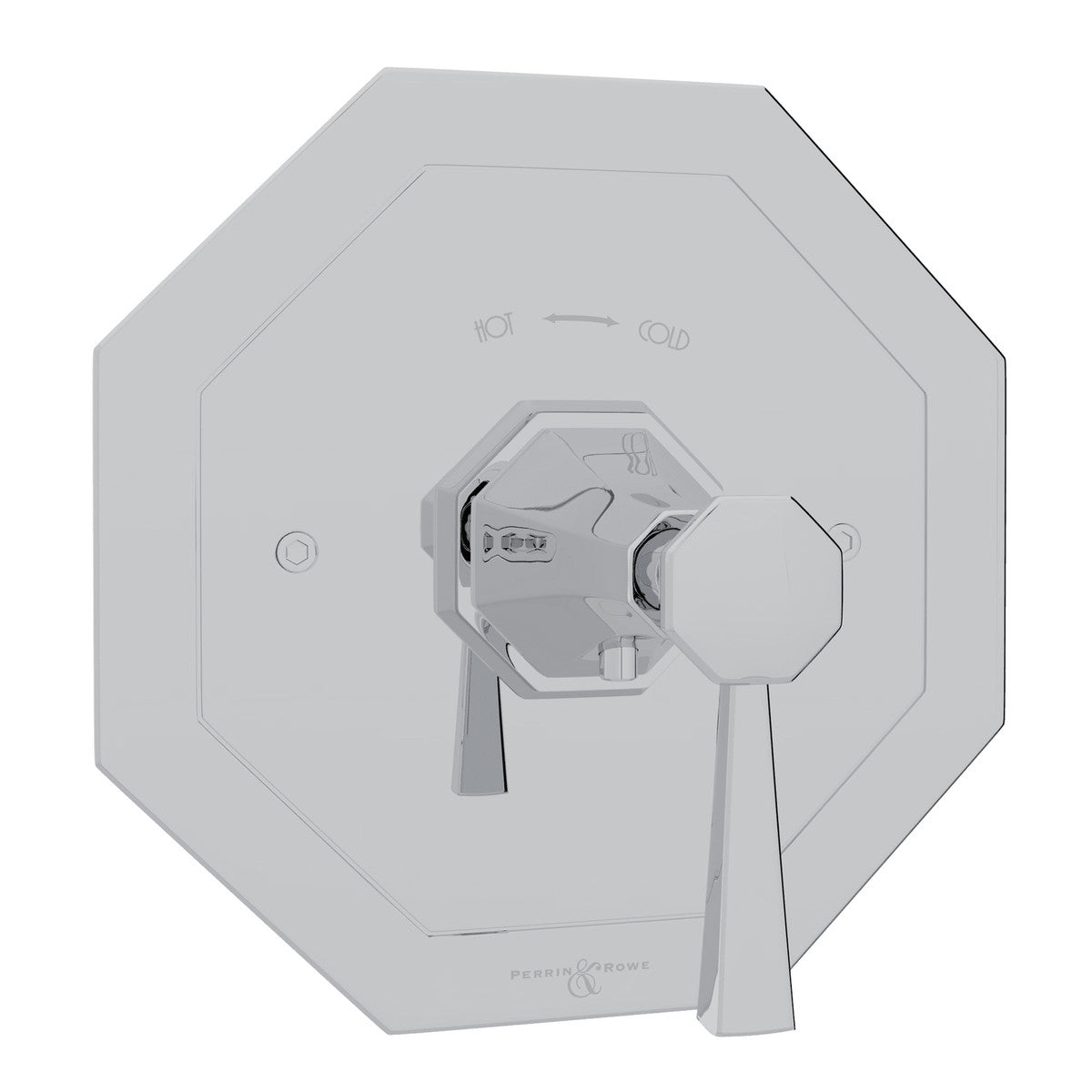 Perrin & Rowe Deco 3/4" Thermostatic Trim Without Volume Control, Lever Handle
