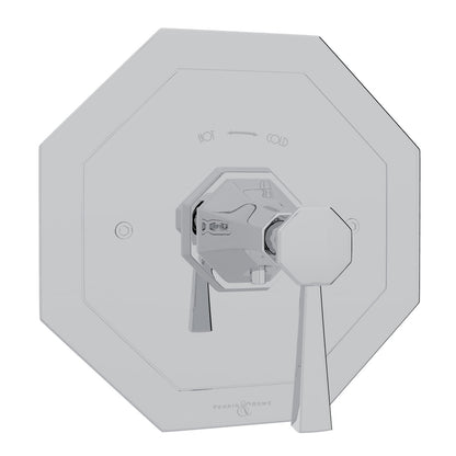 Perrin & Rowe Deco 3/4" Thermostatic Trim Without Volume Control, Lever Handle