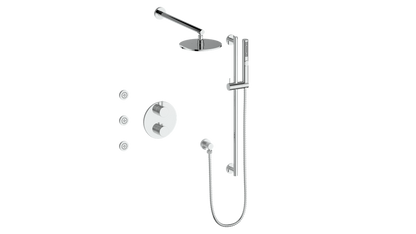 Vogt Drava 3-Way Thermostatic Shower System With Body Jets