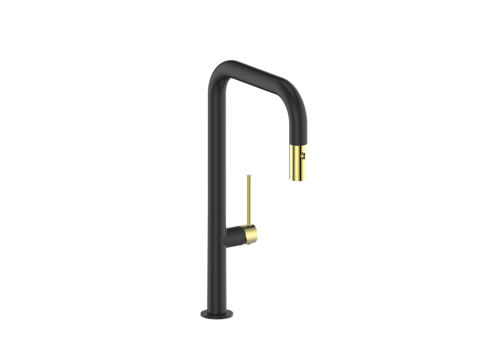 Vogt Dornbirn Pull Down 16" Kitchen Faucet With U-Spout