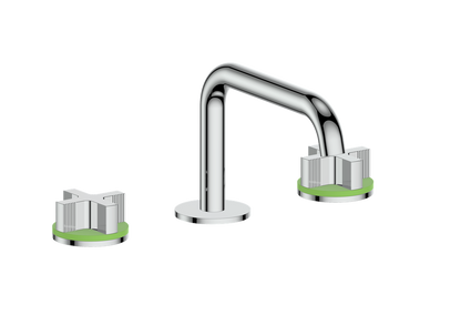 Vogt Mond 8" C.C. Lavatory Faucet With Pop-Up Drain Angular Spout in Chrome
