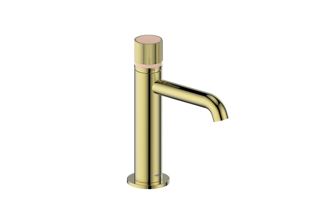 Vogt Mond Single Hole Lavatory Faucet with Pop-Up Drain - Brushed Gold