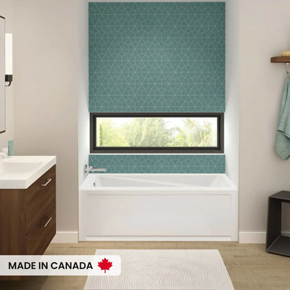 Exhibit 6030 IFS Acrylic Alcove Left/Right-Hand Drain Bathtub in White