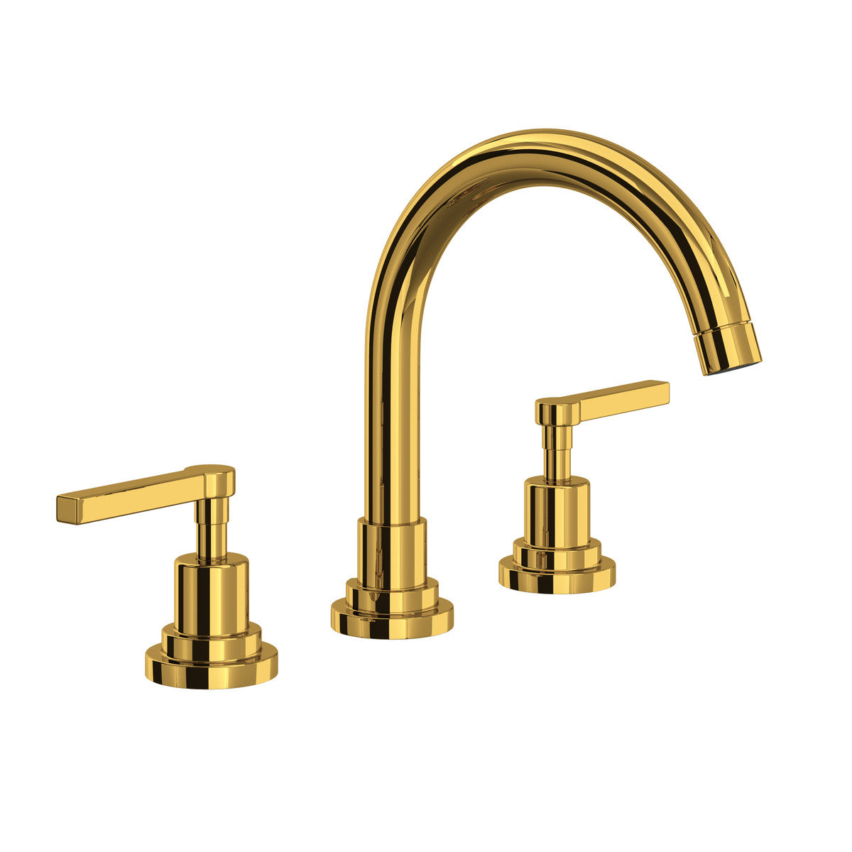 Rohl Lombardia Widespread Lavatory Faucet With C-Spout & Lever Handles - A2228LM-2