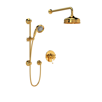 Rohl Acqui Kit de douche 323 garniture seulement avec poignées à levier en porcelaine - TKIT323AQLP