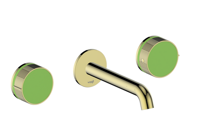 Vogt Mond 8" C.C. Wall-Mount Lavatory Faucet in Brushed Gold, Trim Only