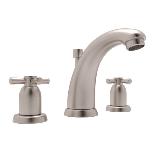 Perrin & Rowe Holborn High Neck Widespread Bathroom Faucet Cross Handle