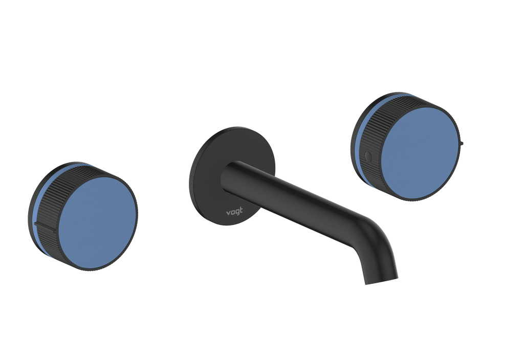 Vogt Mond 8" C.C. Wall-Mount Lavatory Faucet in Matte Black, With Rough-In